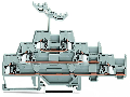 Triple-deck terminal block; Through/through/through terminal block; with additional jumper position on lower level; for DIN-rail 35 x 15 and 35 x 7.5; 2.5 mm²; CAGE CLAMP®; 2,50 mm²; gray/gray/gray