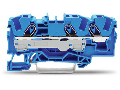 3-conductor through terminal block; 6 mm²; for Ex e II and Ex i applications; side and center marking; for DIN-rail 35 x 15 and 35 x 7.5; Push-in CAGE CLAMP®; 6,00 mm²; blue