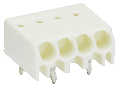 PCB terminal block; 1.5 mm²; Pin spacing 3.5 mm; 4-pole; PUSH WIRE®; 1,50 mm²; white