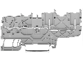 2-conductor/2-pin carrier terminal block; for DIN-rail 35 x 15 and 35 x 7.5; Push-in CAGE CLAMP; 1,00 mm; gray