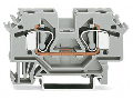 2-conductor through terminal block; 6 mm²; lateral marker slots; for DIN-rail 35 x 15 and 35 x 7.5; CAGE CLAMP®; 6,00 mm²; gray