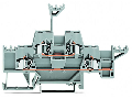 Double-deck terminal block; Through/through terminal block; with additional jumper position on lower level; for DIN-rail 35 x 15 and 35 x 7.5; 2.5 mm²; CAGE CLAMP®; 2,50 mm²; gray/gray