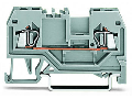 2-conductor through terminal block; 1.5 mm²; center marking; for DIN-rail 35 x 15 and 35 x 7.5; CAGE CLAMP®; 1,50 mm²; gray