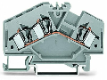 3-conductor through terminal block; 4 mm; center marking; for DIN-rail 35 x 15 and 35 x 7.5; CAGE CLAMP; 4,00 mm; gray