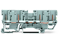 4-pin carrier terminal block; for DIN-rail 35 x 15 and 35 x 7.5; gray