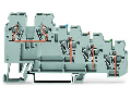 4-conductor sensor terminal block; with colored conductor entries; 2.5 mm²; CAGE CLAMP®; 2,50 mm²; gray