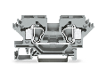 2-conductor through terminal block; 10 mm²; lateral marker slots; for DIN-rail 35 x 15 and 35 x 7.5; CAGE CLAMP®; 10,00 mm²; gray