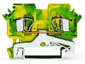 2-conductor ground terminal block; 4 mm²; lateral marker slots; for DIN-rail 35 x 15 and 35 x 7.5; CAGE CLAMP®; 4,00 mm²; green-yellow