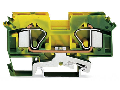 2-conductor ground terminal block; 16 mm; lateral marker slots; for DIN-rail 35 x 15 and 35 x 7.5; CAGE CLAMP; 16,00 mm; green-yellow