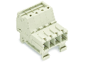 1-conductor male connector; 100% protected against mismating; DIN-35 rail mounting; 10 mm²; Pin spacing 7.62 mm; 3-pole; 10,00 mm²; light gray