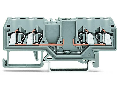 Component terminal block; 4-conductor; with diode 1N4007; anode, left side; for DIN-rail 35 x 15 and 35 x 7.5; 2.5 mm²; CAGE CLAMP®; 2,50 mm²; gray