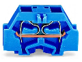 4-conductor terminal block; suitable for Ex i applications; without push-buttons; with fixing flange; for screw or similar mounting types; Fixing hole 3.2 mm Ø; 2.5 mm²; CAGE CLAMP®; 2,50 mm²; blue