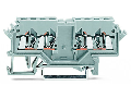 Double potential terminal block; 2.5 mm²; lateral marker slots; for DIN-rail 35 x 15 and 35 x 7.5; CAGE CLAMP®; 2,50 mm²; gray