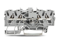 Component terminal block; 4-conductor; with diode 1N4007; anode, right side; for DIN-rail 35 x 15 and 35 x 7.5; 2.5 mm²; Push-in CAGE CLAMP®; 2,50 mm²; gray