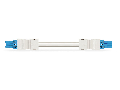 pre-assembled interconnecting cable; Eca; Socket/plug; 2-pole; Cod. I; H05Z1Z1-F 2 x 1,50 mm²; 7 m; 1,50 mm²; blue