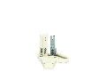 Female connector; with strain relief plate; 3-pole; white/gray