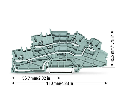 Multilevel installation terminal block; 4 mm; L/L; Push-in CAGE CLAMP; 2,50 mm; gray