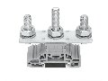 Stud terminal block; lateral marker slots; for DIN-rail 35 x 15 and 35 x 7.5; 3 studs, M10; 120,00 mm; gray