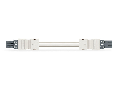 pre-assembled interconnecting cable; Eca; Socket/plug; 2-pole; Cod. L; H05VV-F 2 x 1.5 mm; 3 m; 1,50 mm; dark gray