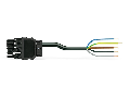 pre-assembled connecting cable; Eca; Distribution connector with phase selection/open-ended; 5-pole; Cod. A; H05Z1Z1-F 5G 2.5 mm²; 2 m; 2,50 mm²; white