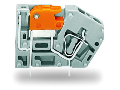 Stackable PCB terminal block; with knife disconnect; 2.5 mm; Pin spacing 5 mm; 1-pole; CAGE CLAMP; 2,50 mm; gray