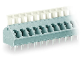 PCB terminal block; push-button; 2.5 mm; Pin spacing 5/5.08 mm; 6-pole; CAGE CLAMP; commoning option; 2,50 mm; gray