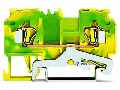 2-conductor ground terminal block; 4 mm; side and center marking; for DIN-rail 35 x 15 and 35 x 7.5; CAGE CLAMP; 4,00 mm; green-yellow