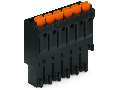 1-conductor female plug; push-button; 1.5 mm; Pin spacing 3.5 mm; 4-pole; 1,50 mm; black