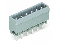 THT male header; 1.0 x 1.0 mm solder pin; straight; Pin spacing 5 mm; 2-pole; gray