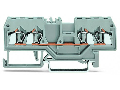 4-conductor through terminal block; 2.5 mm²; center marking; for DIN-rail 35 x 15 and 35 x 7.5; CAGE CLAMP®; 2,50 mm²; red