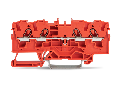 4-conductor through terminal block; 4 mm²; suitable for Ex e II applications; side and center marking; for DIN-rail 35 x 15 and 35 x 7.5; Push-in CAGE CLAMP®; 4,00 mm²; orange