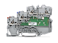 3-conductor sensor terminal block; LED (yellow); for PNP-(high-side) switching sensors; 1 mm²; Push-in CAGE CLAMP®; 1,00 mm²; gray