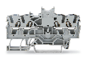 Double potential terminal block; 2.5 mm²; with double, center marker slot; for DIN-rail 35 x 15 and 35 x 7.5; Push-in CAGE CLAMP®; 2,50 mm²; gray