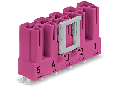 Plug for PCBs; straight; 5-pole; Cod. B; pink