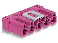 Plug for PCBs; angled; 5-pole; Cod. B; pink