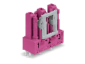 Socket for PCBs; straight; 3-pole; Cod. B; pink