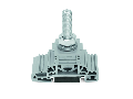 Stud terminal block; lateral marker slots; for DIN-rail 35 x 15 and 35 x 7.5; 1 stud, M10; 120,00 mm²; gray