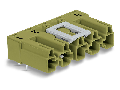 Plug for PCBs; angled; 5-pole; Cod. B; light green