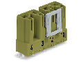 Plug for PCBs; straight; 4-pole; Cod. B; light green