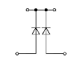 Component terminal block; double-deck; with 2 diodes 1N4007; Bottom anode; for DIN-rail 35 x 15 and 35 x 7.5; 2.5 mm²; Push-in CAGE CLAMP®; 2,50 mm²; gray