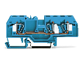 3-conductor through terminal block; 6 mm; suitable for Ex i applications; center marking; for DIN-rail 35 x 15 and 35 x 7.5; CAGE CLAMP; 6,00 mm; blue