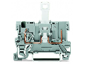 1-conductor/1-pin disconnect carrier terminal block; with shield contact; for DIN-rail 35 x 15 and 35 x 7.5; 4 mm²; CAGE CLAMP®; 4,00 mm²; gray