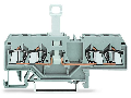 4-conductor disconnect terminal block; for DIN-rail 35 x 15 and 35 x 7.5; 2.5 mm²; CAGE CLAMP®; 2,50 mm²; gray