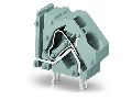 Stackable PCB terminal block; 16 mm²; Pin spacing 15 mm; 1-pole; CAGE CLAMP®; commoning option; 16,00 mm²; light green