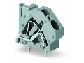 Stackable PCB terminal block; 6 mm; Pin spacing 10 mm; 1-pole; CAGE CLAMP; commoning option; 6,00 mm; light green