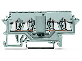 Component terminal block; 4-conductor; with diode 1N4007; anode, left side; for DIN-rail 35 x 15 and 35 x 7.5; 2.5 mm; CAGE CLAMP; 2,50 mm; gray