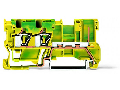 2-conductor/1-pin ground carrier terminal block; for DIN-rail 35 x 15 and 35 x 7.5; 4 mm; CAGE CLAMP; 4,00 mm; green-yellow