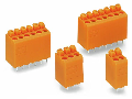 PCB terminal block; push-button; 1.5 mm²; Pin spacing 3.81 mm; 6-pole; PUSH WIRE®; 1,50 mm²; orange