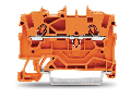 2-conductor through terminal block; 1.5 mm²; suitable for Ex e II applications; side and center marking; for DIN-rail 35 x 15 and 35 x 7.5; Push-in CAGE CLAMP®; 1,50 mm²; orange