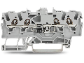 Component terminal block; 4-conductor; with diode 1N4007; anode, left side; for DIN-rail 35 x 15 and 35 x 7.5; 1.5 mm; Push-in CAGE CLAMP; 1,50 mm; gray